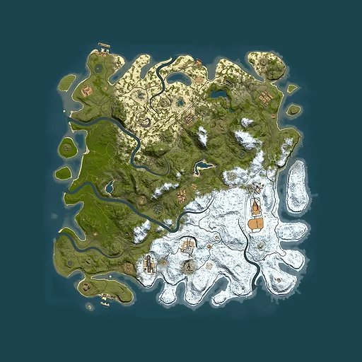 Rust map seed 1608578422, 4900x4900m top-down preview