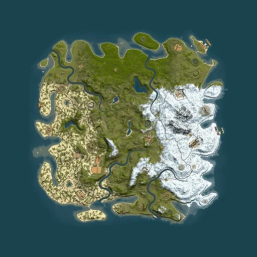 Rust map seed 451820673, 5300x5300m top-down preview