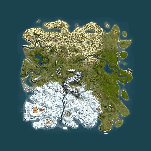 Rust map seed 936918181, 5350x5350m top-down preview