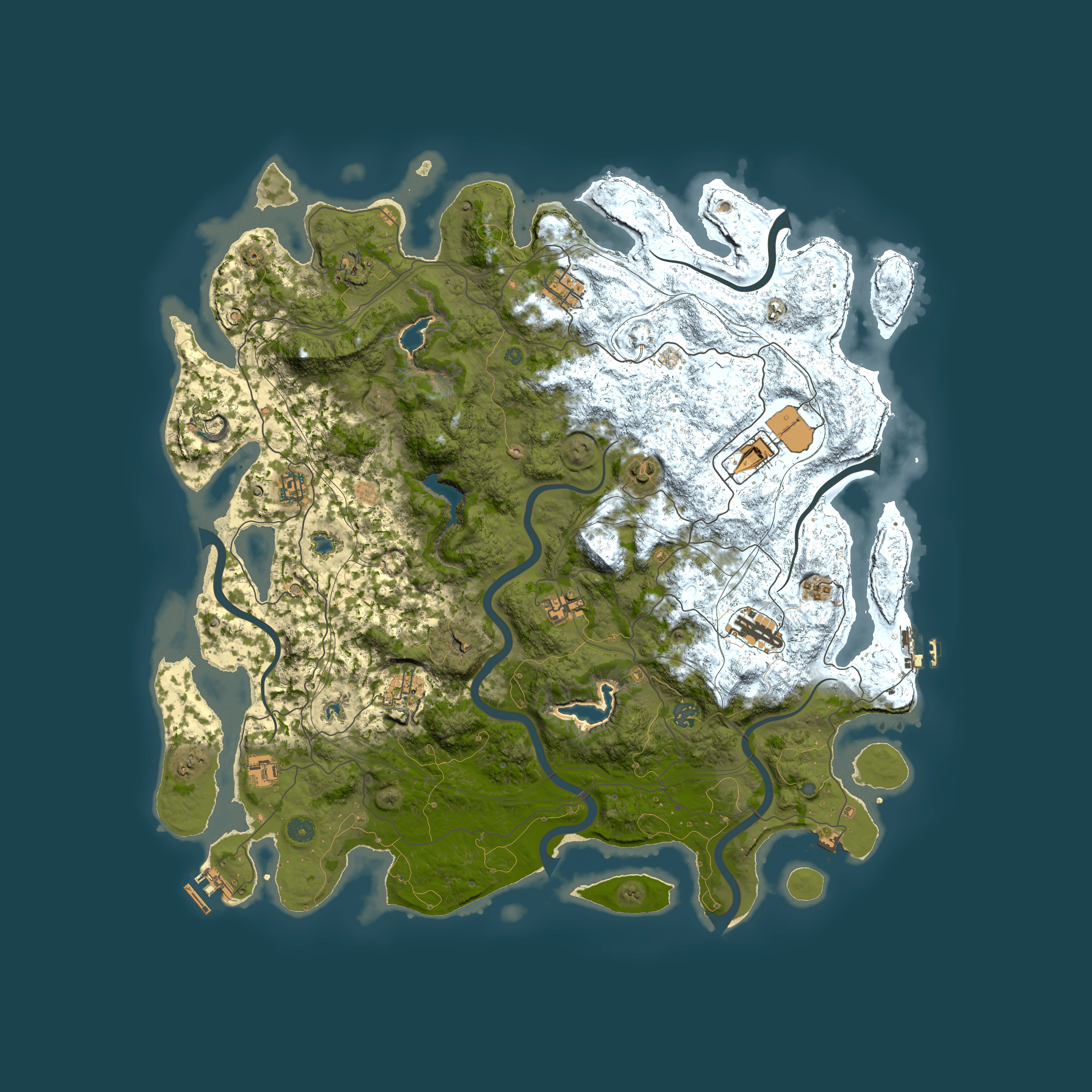 Full top-down render of Rust map seed 918402681, 4900x4900m
