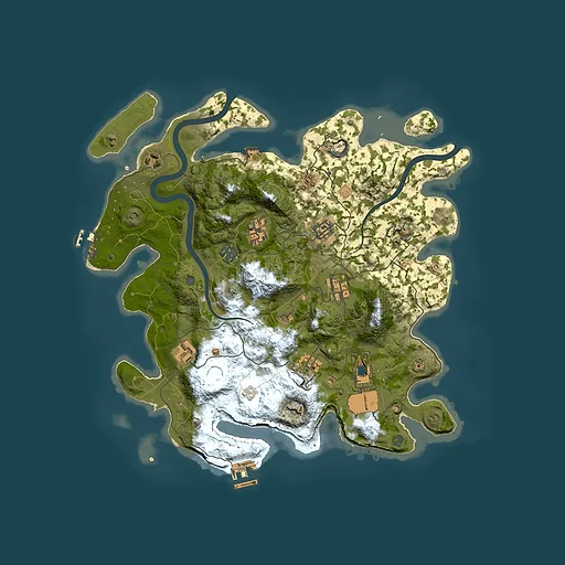 Rust map seed 108719965, 3700x3700m top-down preview