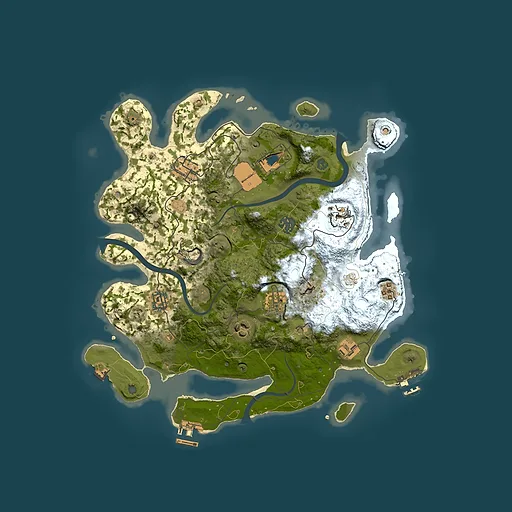 Rust map seed 418507844, 3500x3500m top-down preview