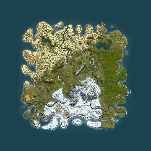 Rust map seed 418974445, 5100x5100m top-down preview