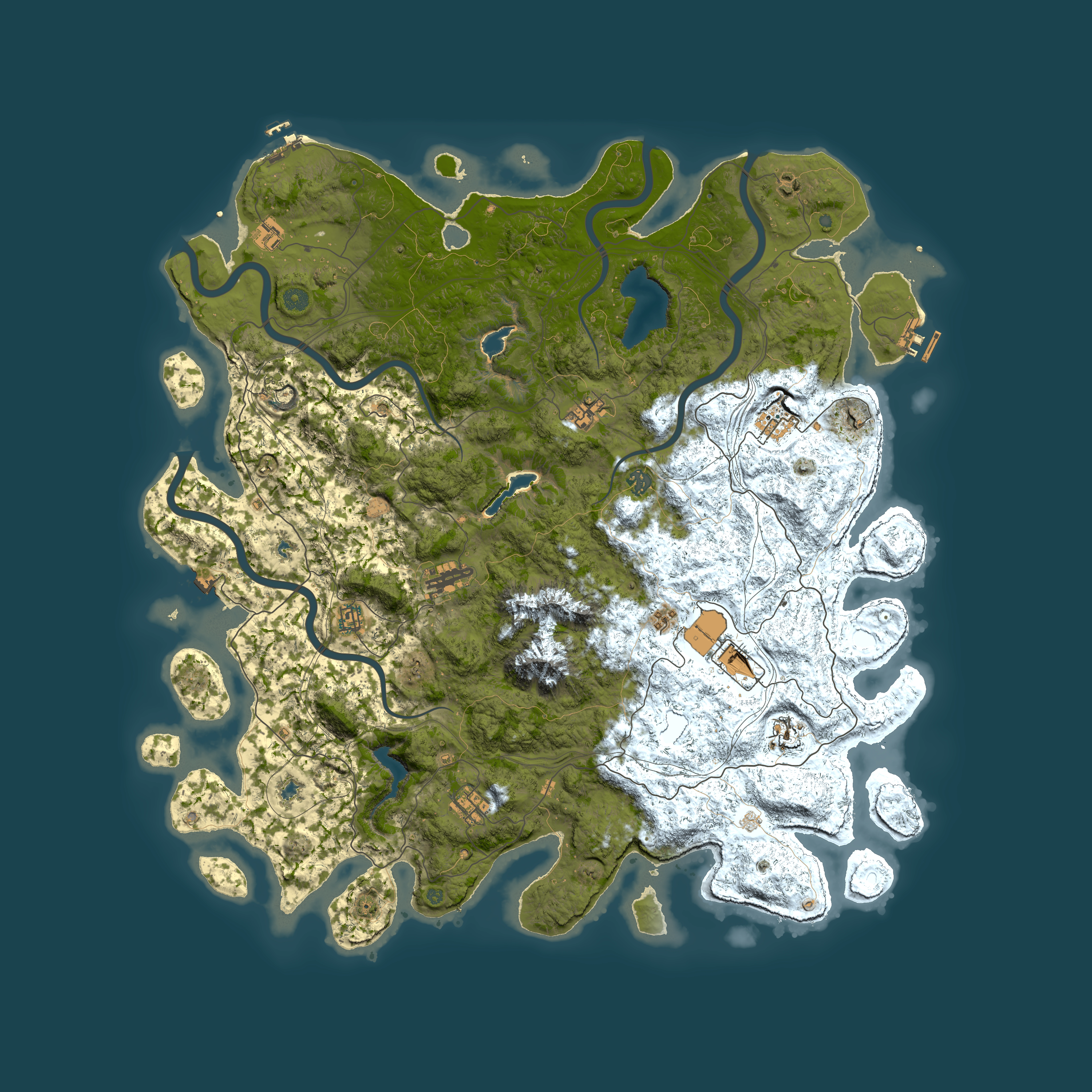 Full top-down render of Rust map seed 882025460, 5300x5300m