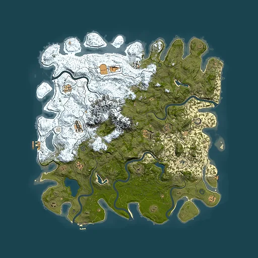 Rust map seed 1739529050, 5350x5350m top-down preview