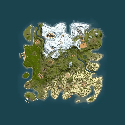 Rust map seed 253176070, 3500x3500m top-down preview