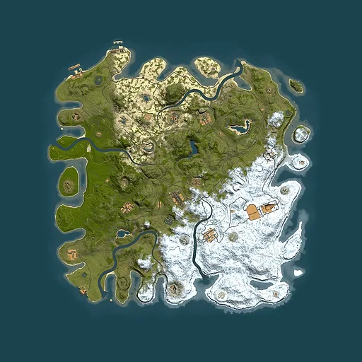Rust map seed 1226754779, 4850x4850m top-down preview