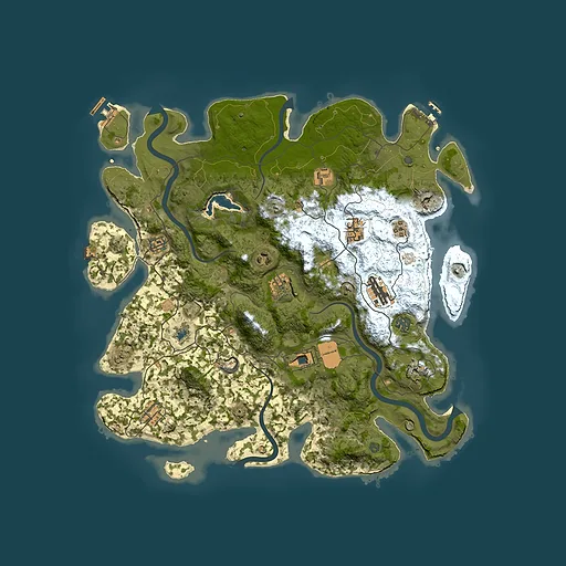 Rust map seed 1111394159, 4200x4200m top-down preview