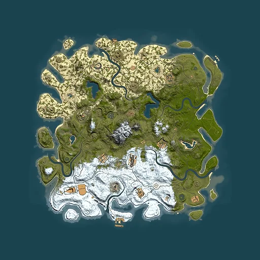 Rust map seed 1234317600, 5000x5000m top-down preview