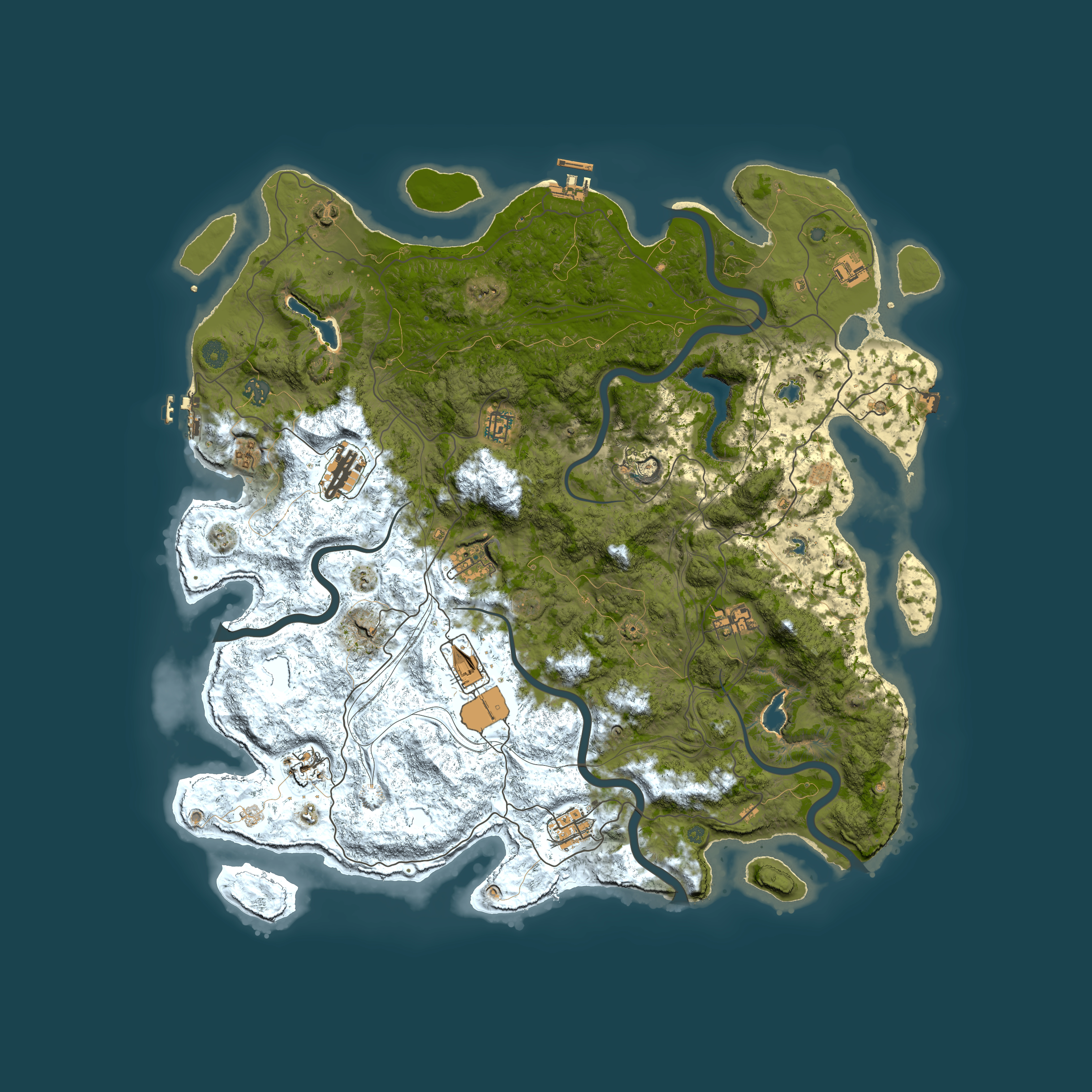 Full top-down render of Rust map seed 631065992, 4850x4850m