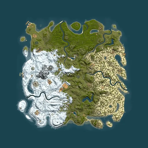 Rust map seed 1663373696, 5550x5550m top-down preview