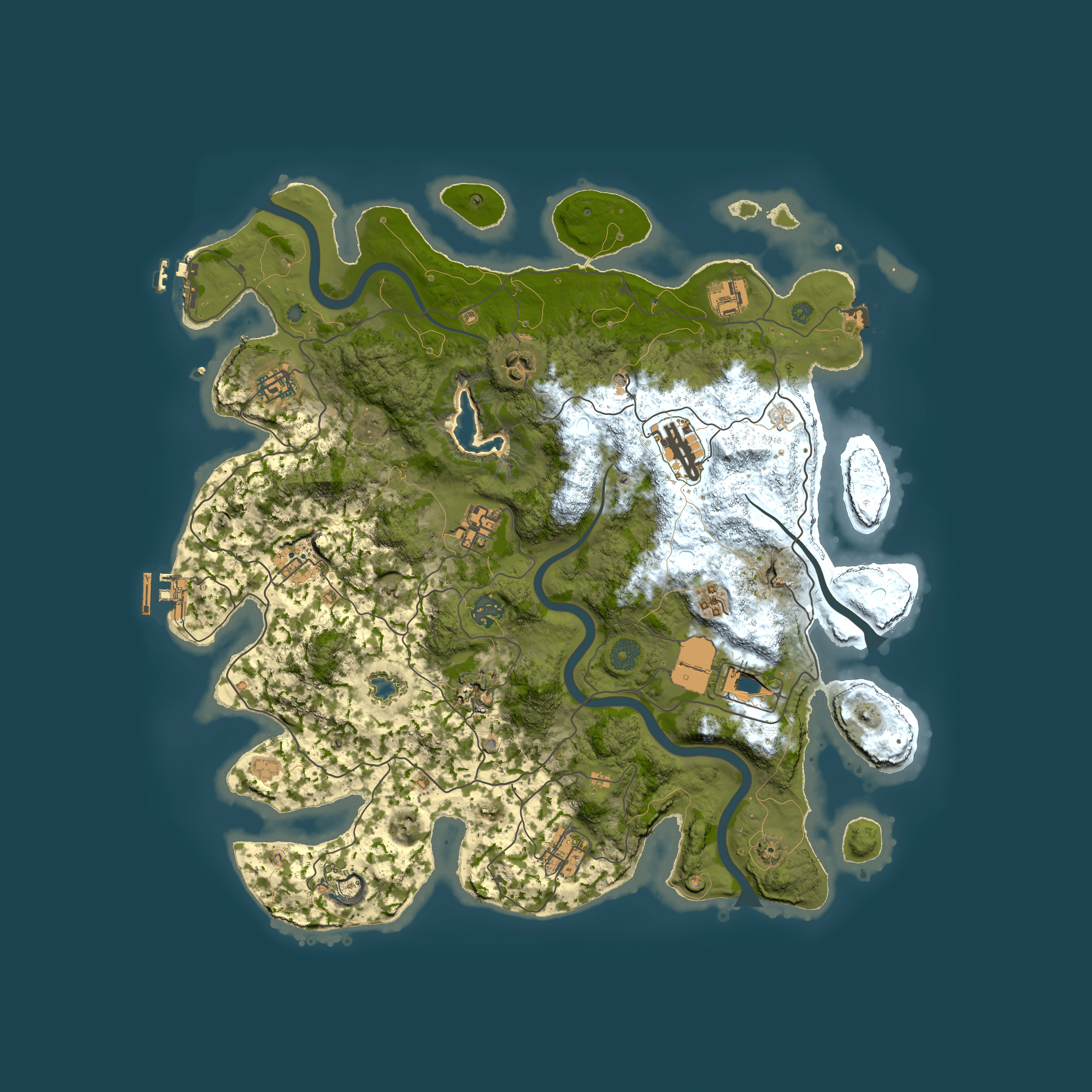 Full top-down render of Rust map seed 1449495799, 4100x4100m