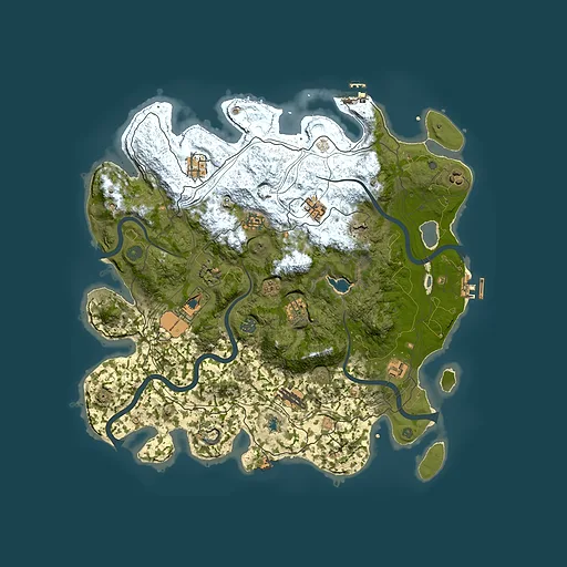 Rust map seed 694976705, 4250x4250m top-down preview