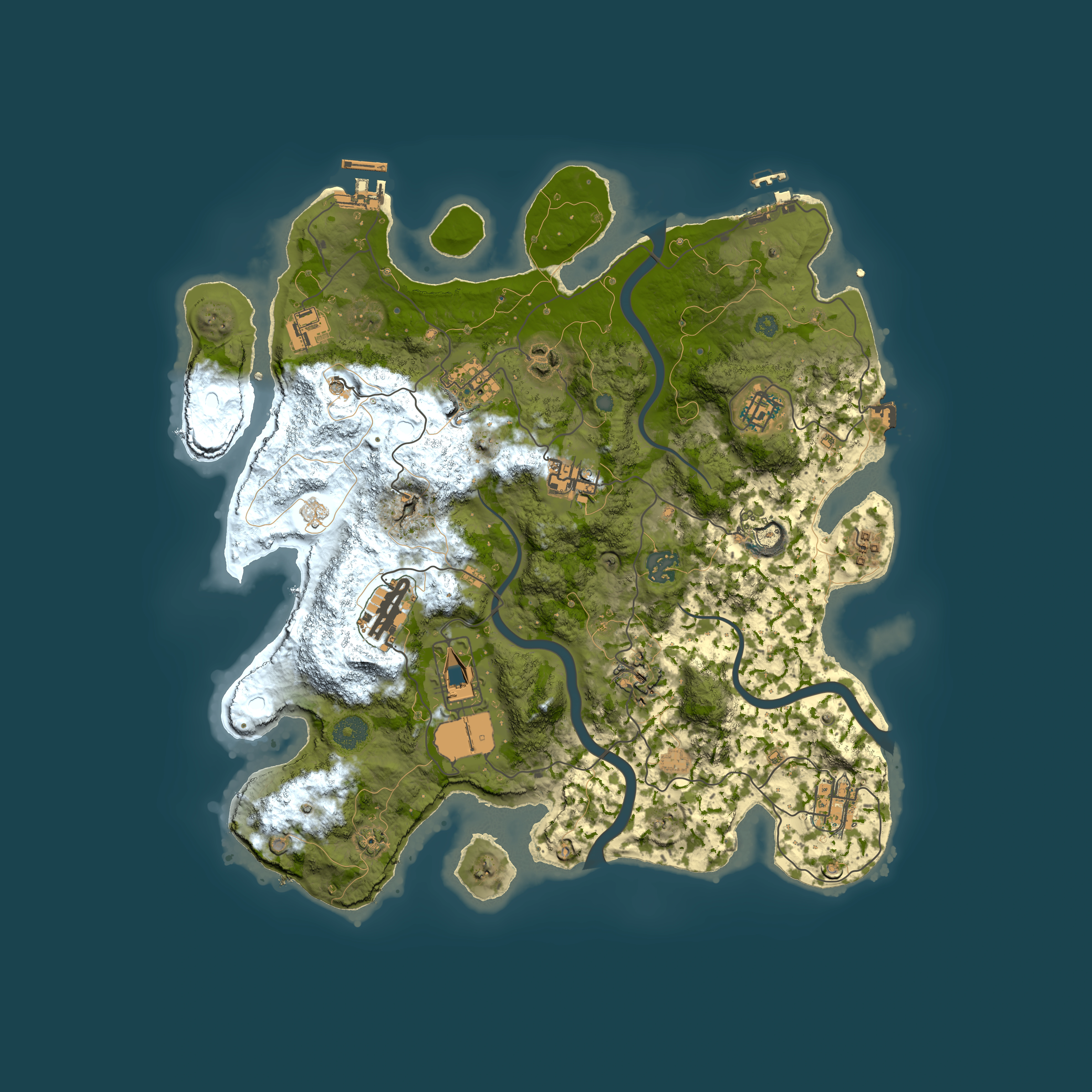 Full top-down render of Rust map seed 1870274288, 3750x3750m