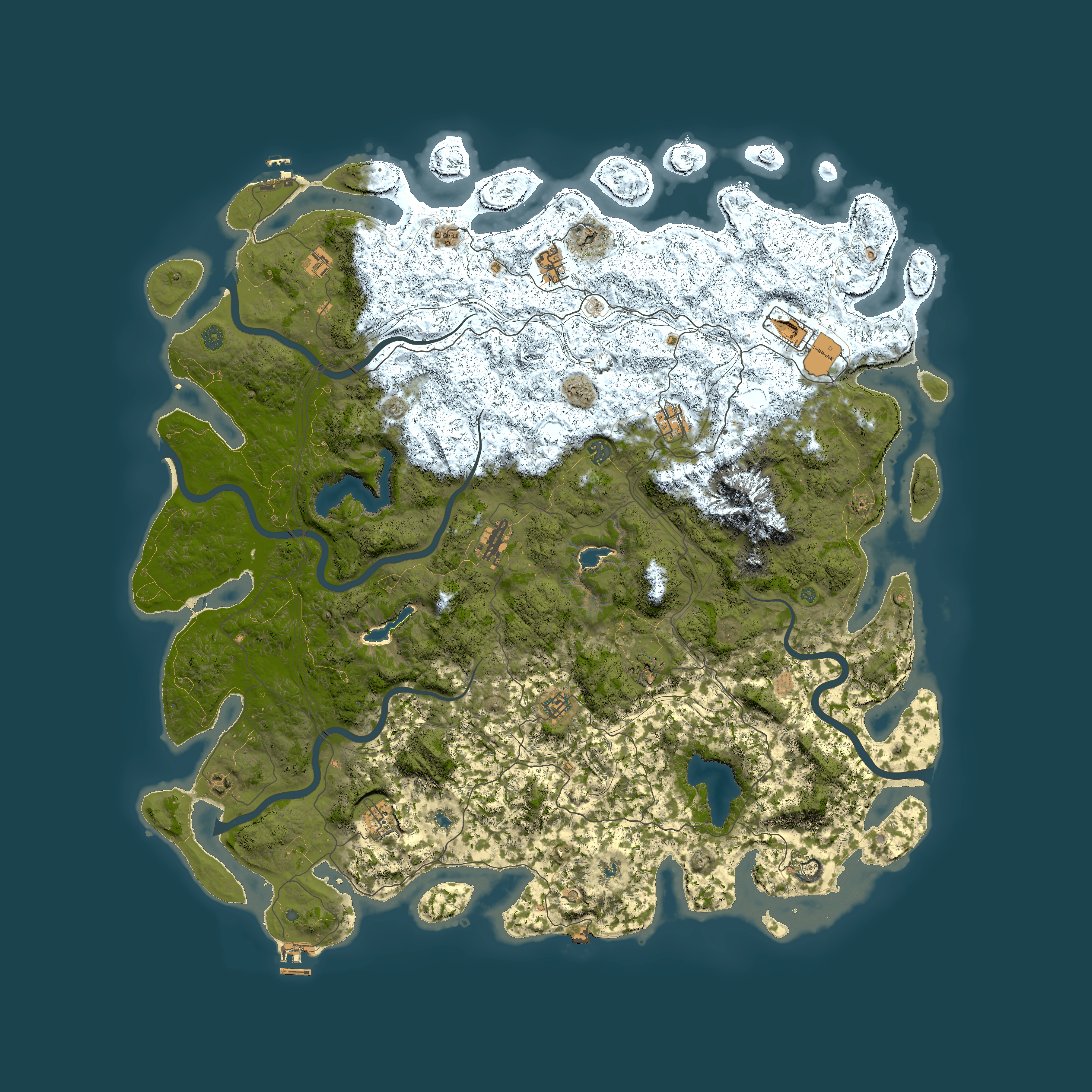 Full top-down render of Rust map seed 1961568558, 5750x5750m