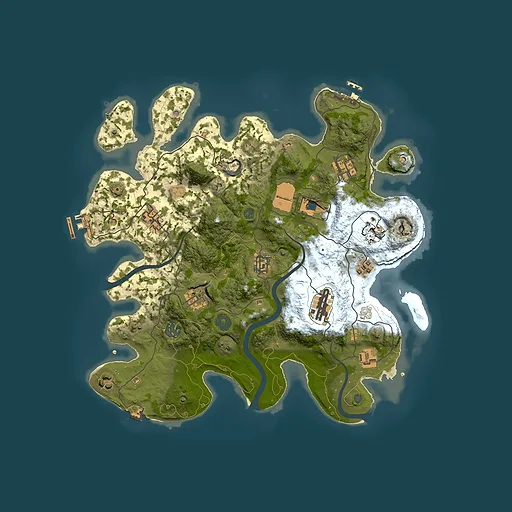 Rust map seed 1873031208, 3600x3600m top-down preview