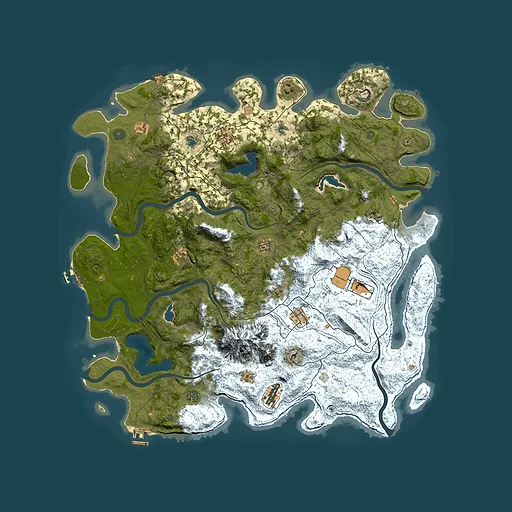 Rust map seed 53823578, 5100x5100m top-down preview