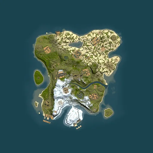Rust map seed 136687676, 3000x3000m top-down preview