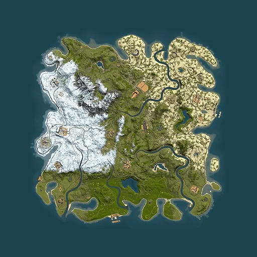 Rust map seed 925340969, 5000x5000m top-down preview