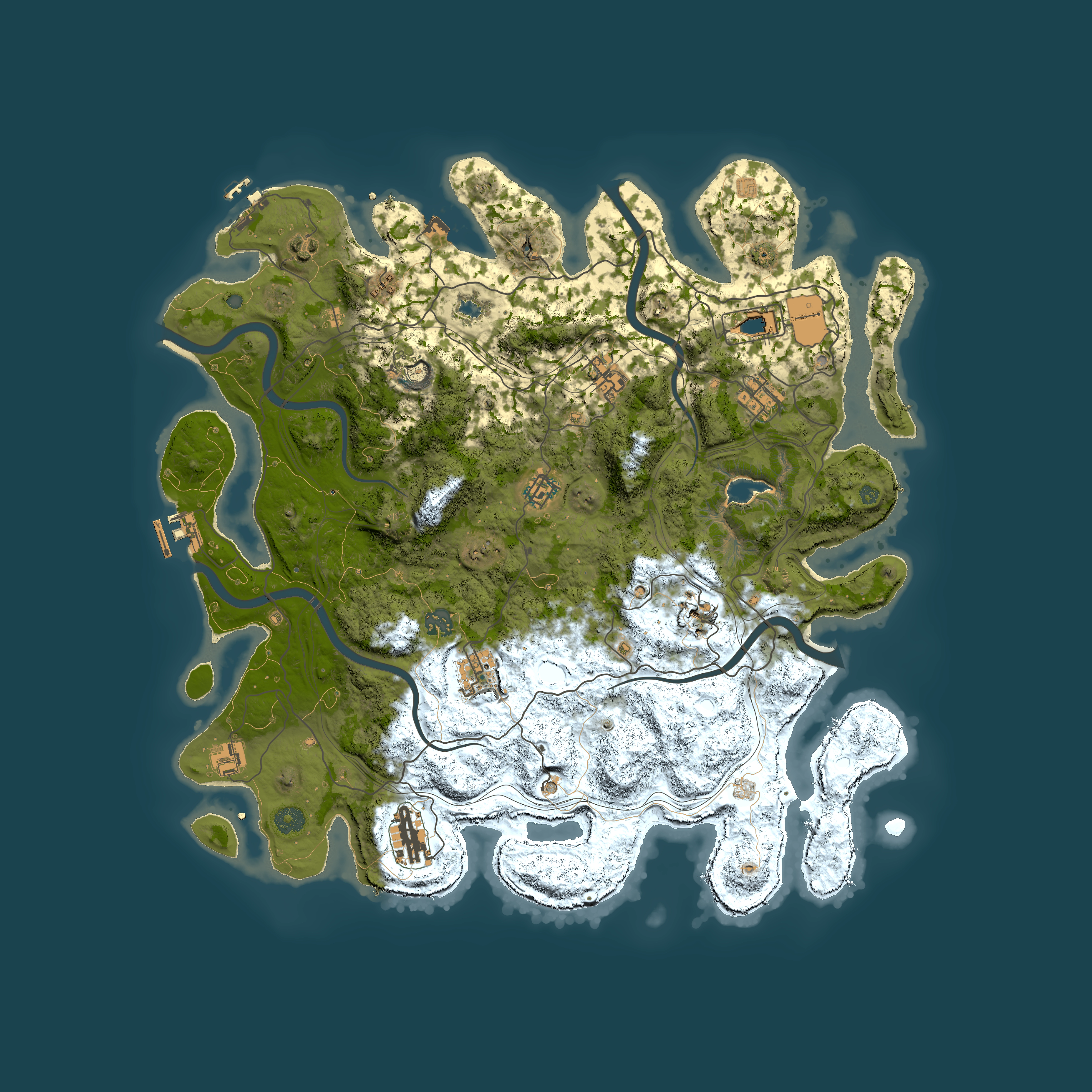 Full top-down render of Rust map seed 576014761, 4400x4400m