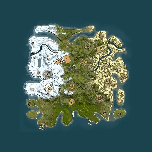 Rust map seed 1023305509, 3750x3750m top-down preview