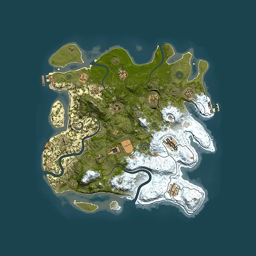 Rust map seed 2066844191, 3850x3850m top-down preview