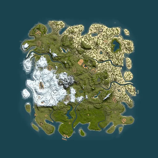 Rust map seed 1340155729, 5300x5300m top-down preview