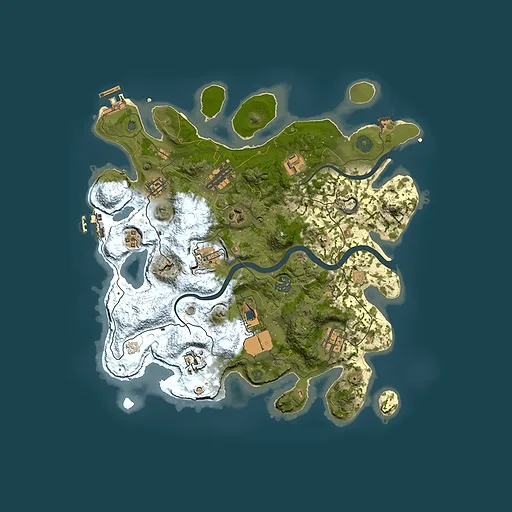 Rust map seed 428788613, 3550x3550m top-down preview