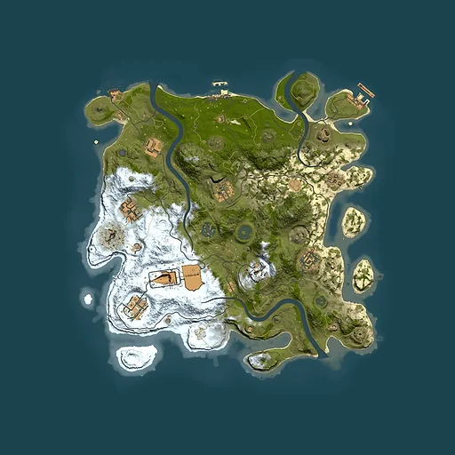 Rust map seed 1462956491, 3550x3550m top-down preview