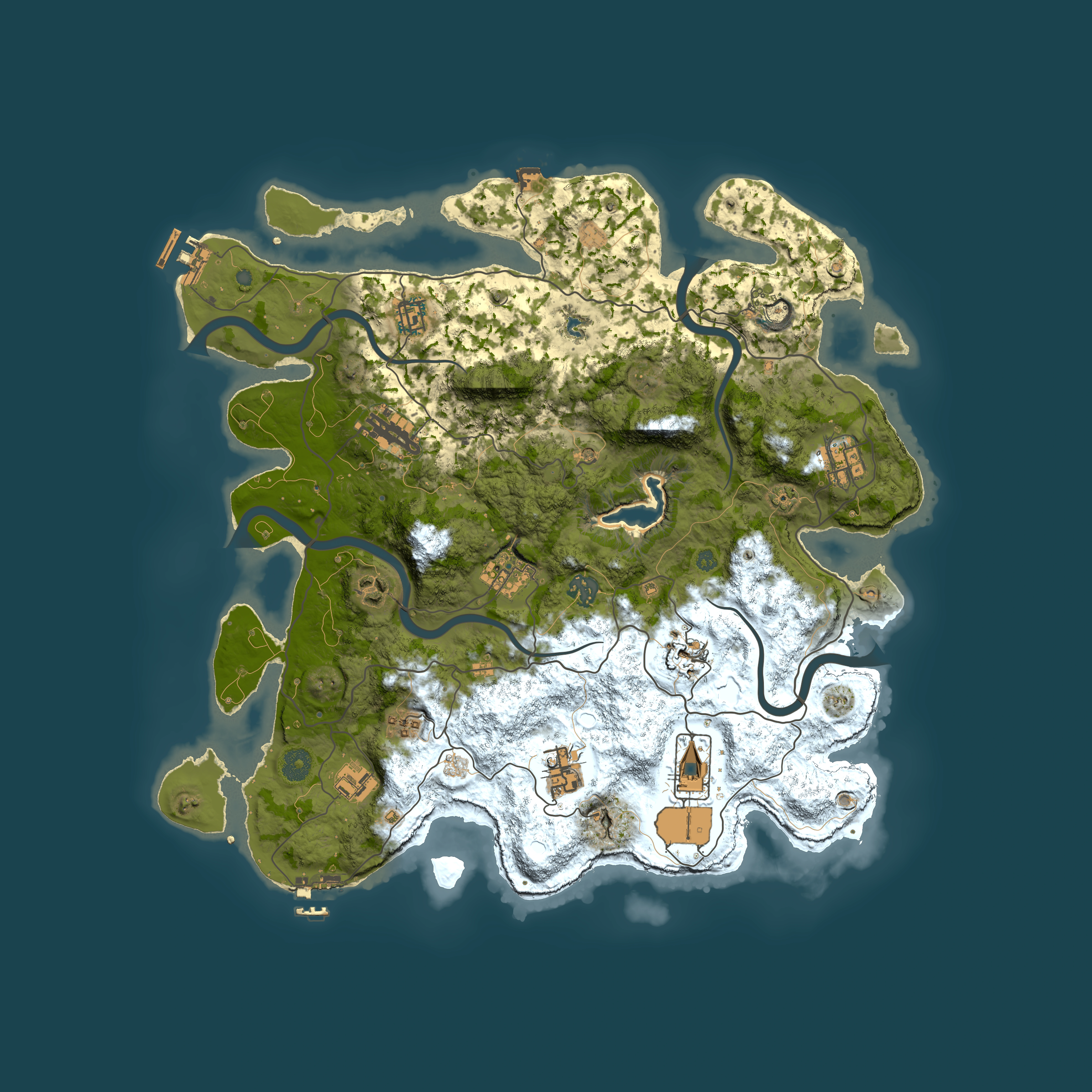Full top-down render of Rust map seed 951125317, 4050x4050m