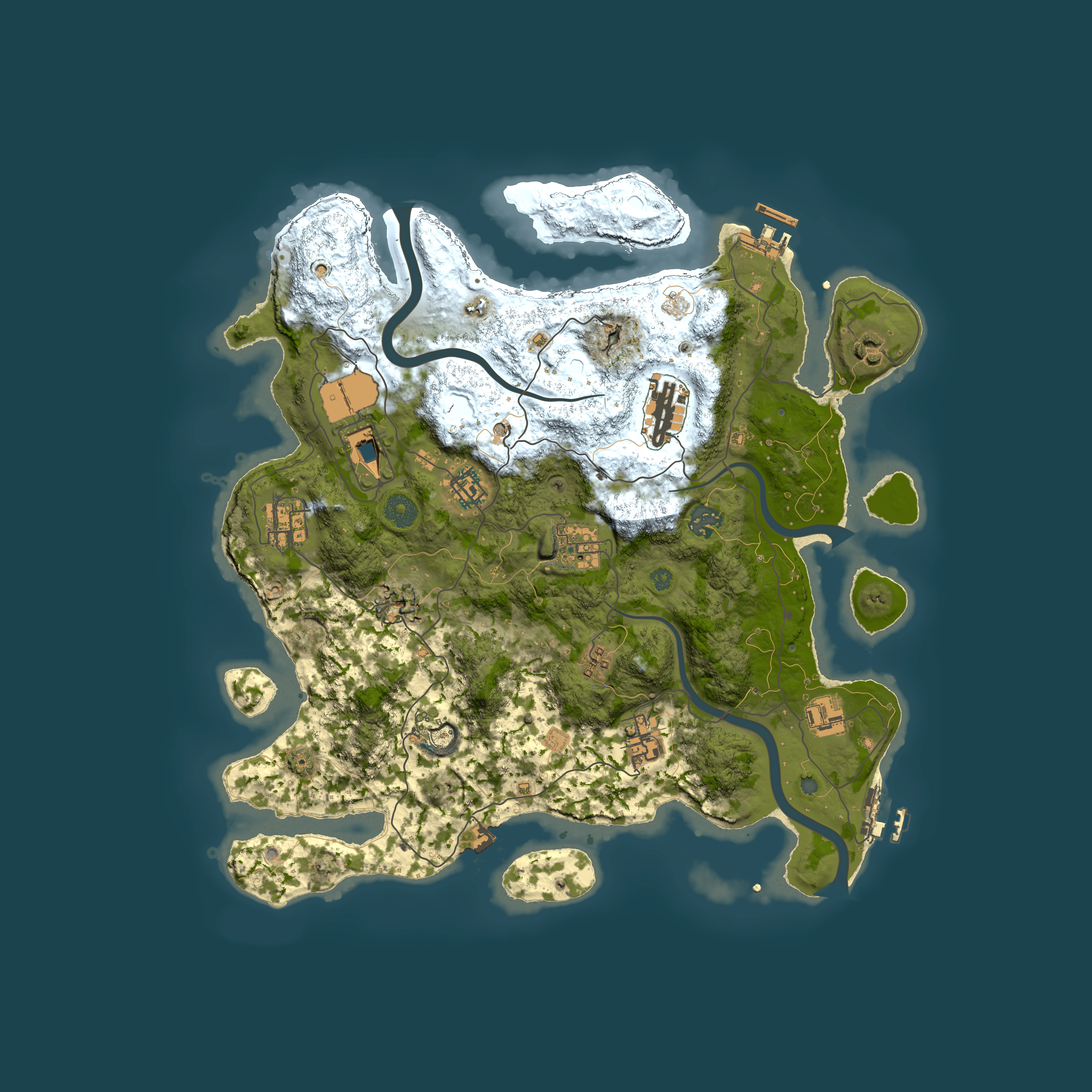 Full top-down render of Rust map seed 647774966, 3850x3850m