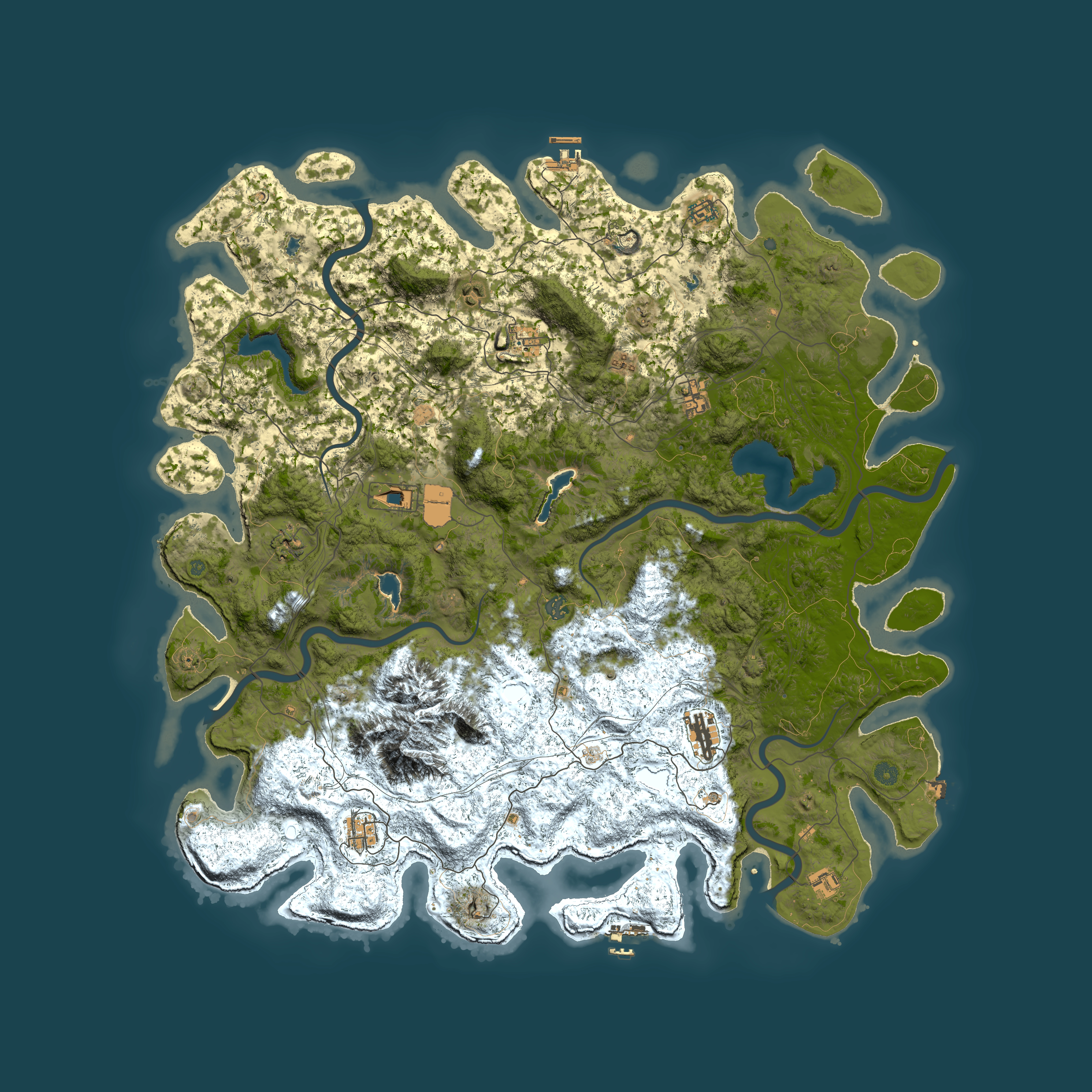 Full top-down render of Rust map seed 723217516, 5550x5550m