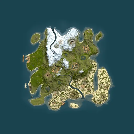 Rust map seed 76060207, 3000x3000m top-down preview