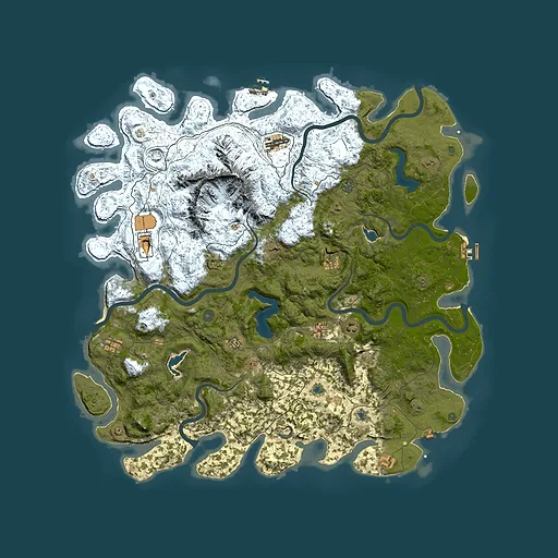 Rust map seed 1813874855, 5550x5550m top-down preview