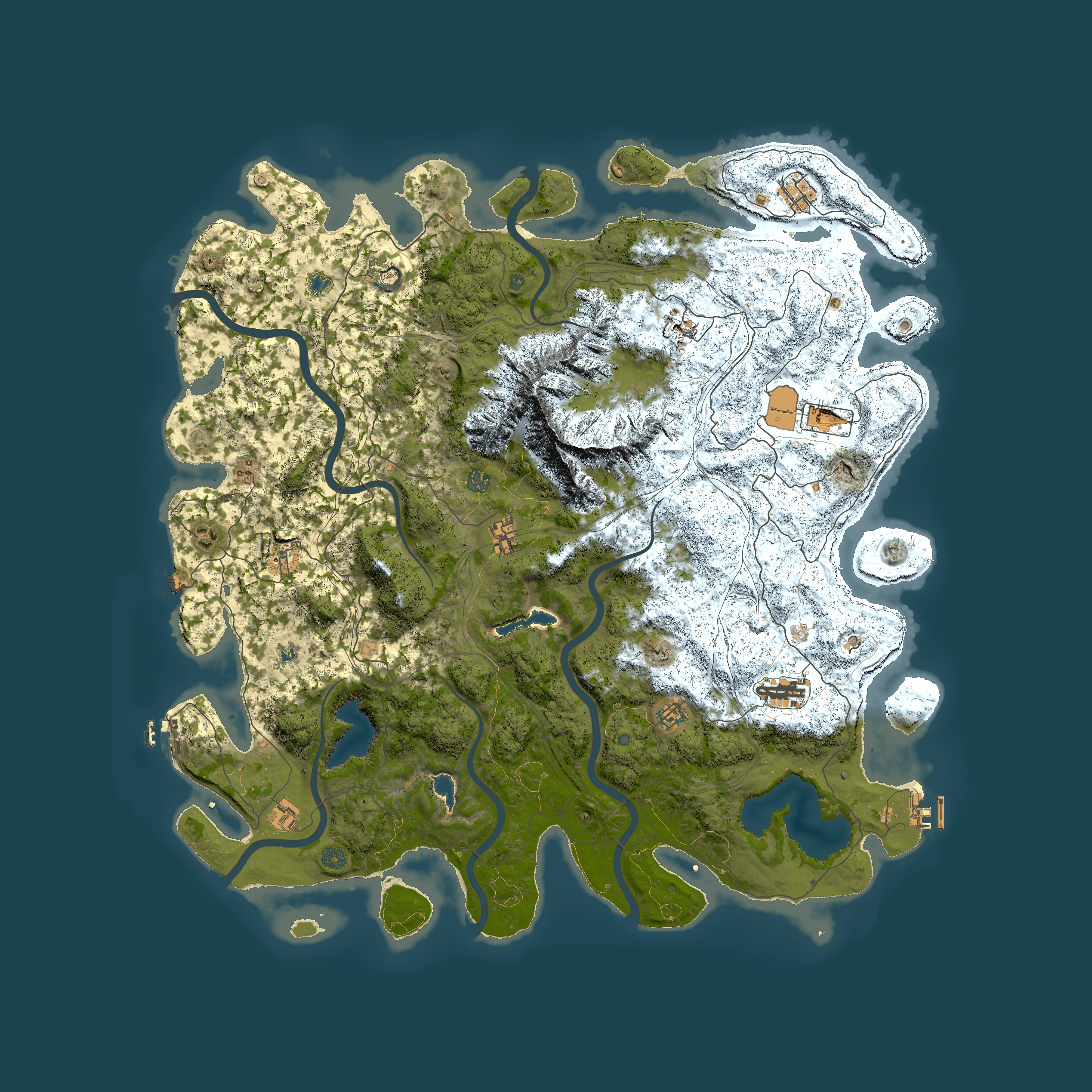 Full top-down render of Rust map seed 745867697, 5400x5400m