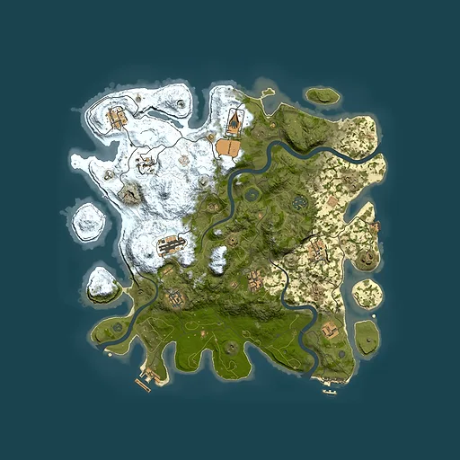 Rust map seed 283780195, 3950x3950m top-down preview