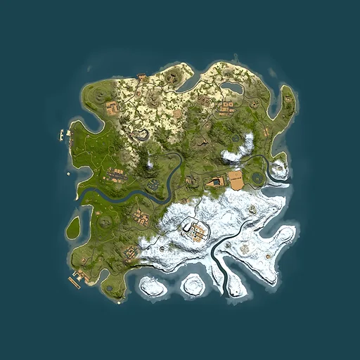 Rust map seed 1508008426, 3700x3700m top-down preview