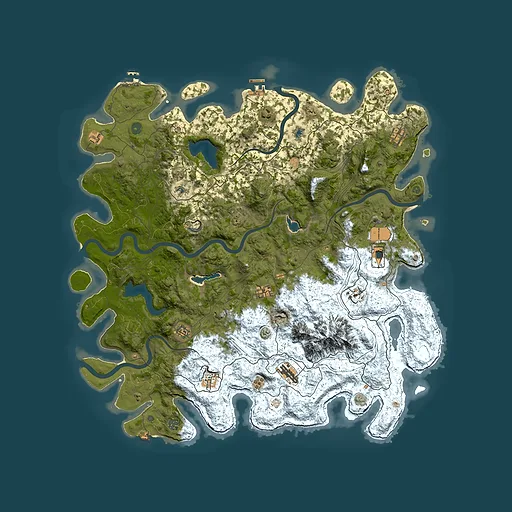Rust map seed 2143974301, 5300x5300m top-down preview
