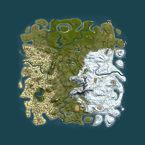 Rust map seed 1598241415, 5700x5700m top-down preview