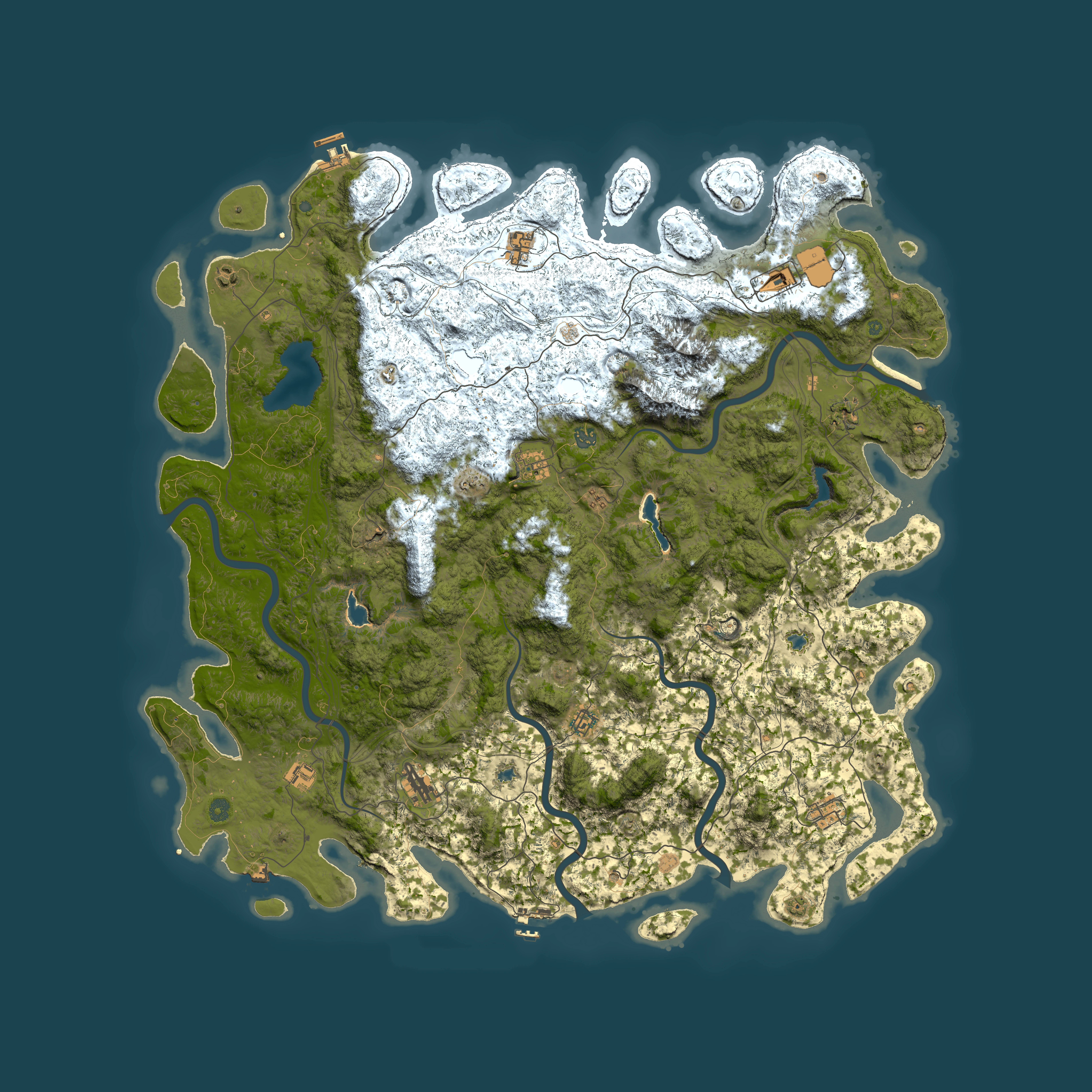 Full top-down render of Rust map seed 1848263487, 5750x5750m
