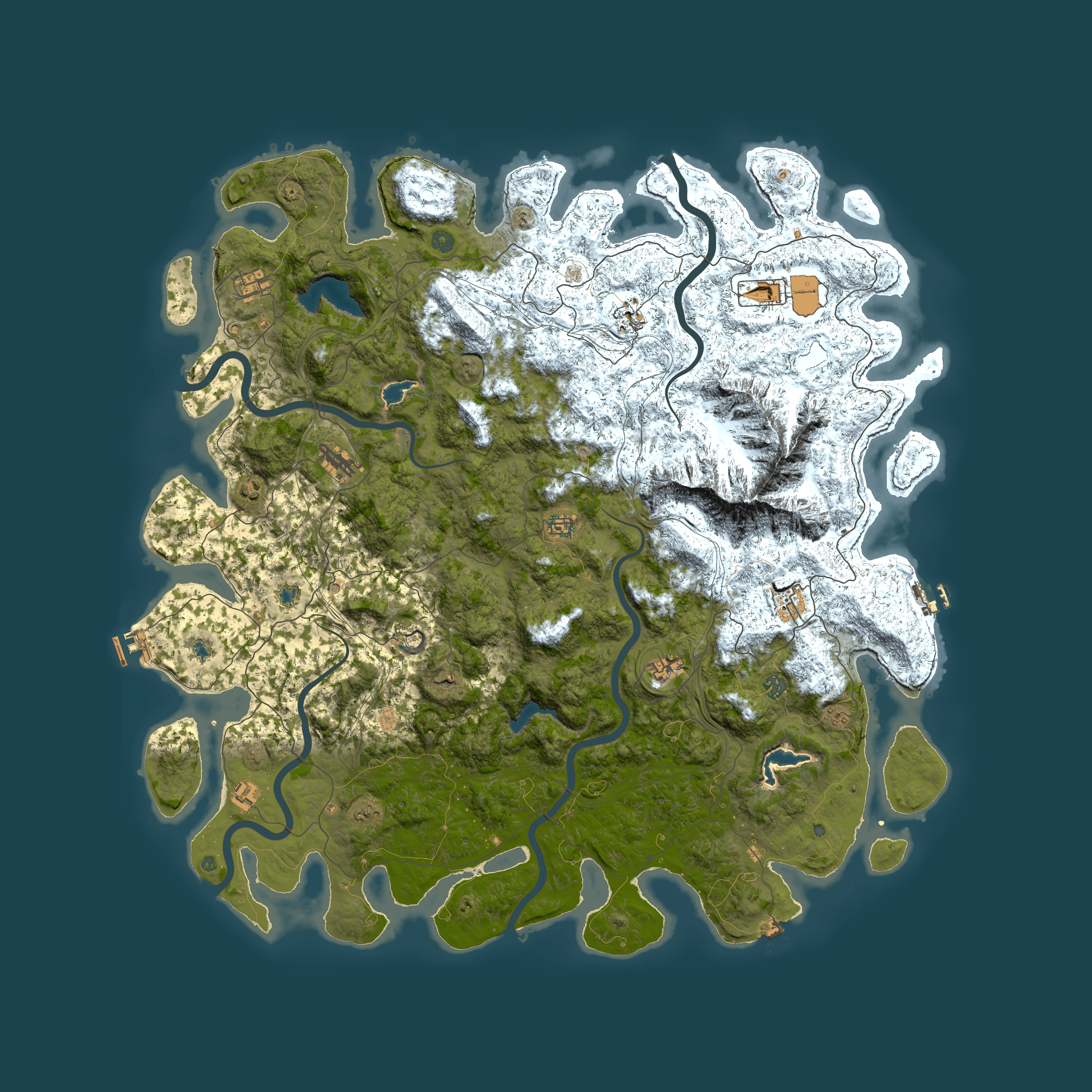 Full top-down render of Rust map seed 983465185, 5750x5750m