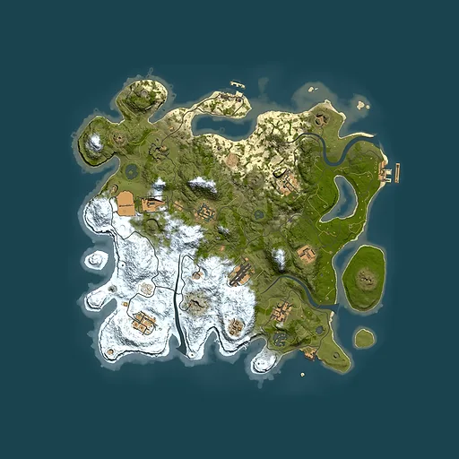 Rust map seed 850071558, 3600x3600m top-down preview