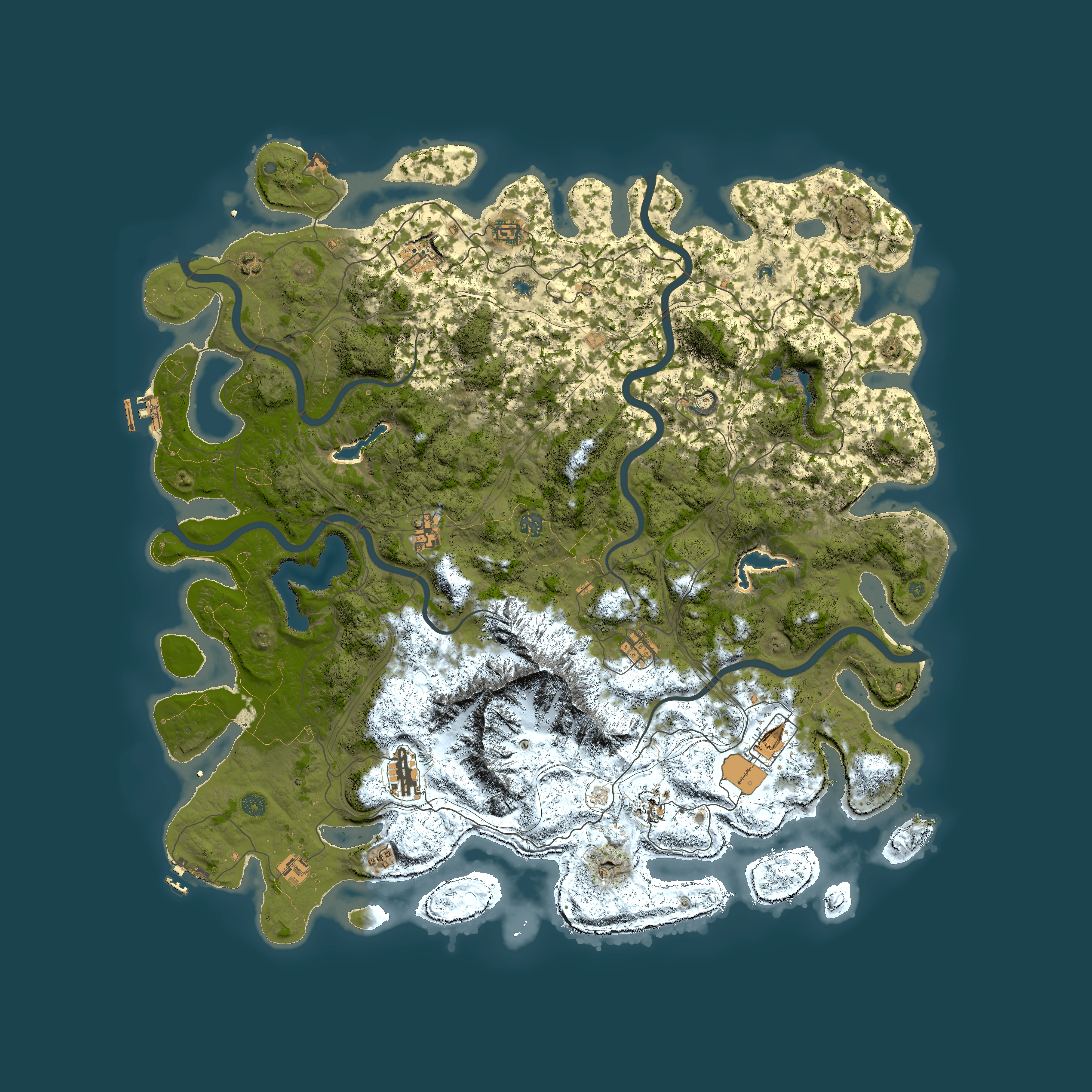 Full top-down render of Rust map seed 360668315, 5450x5450m