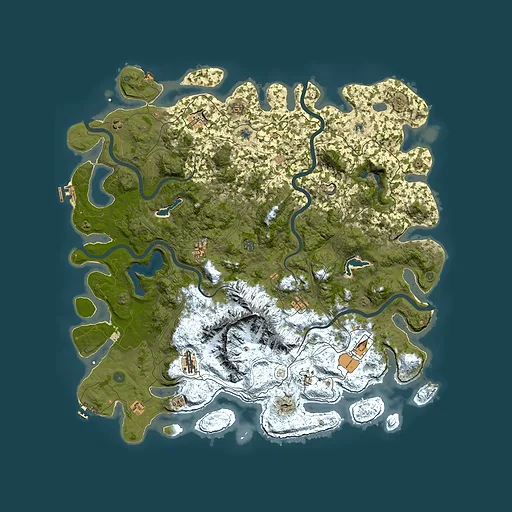 Rust map seed 360668315, 5450x5450m top-down preview