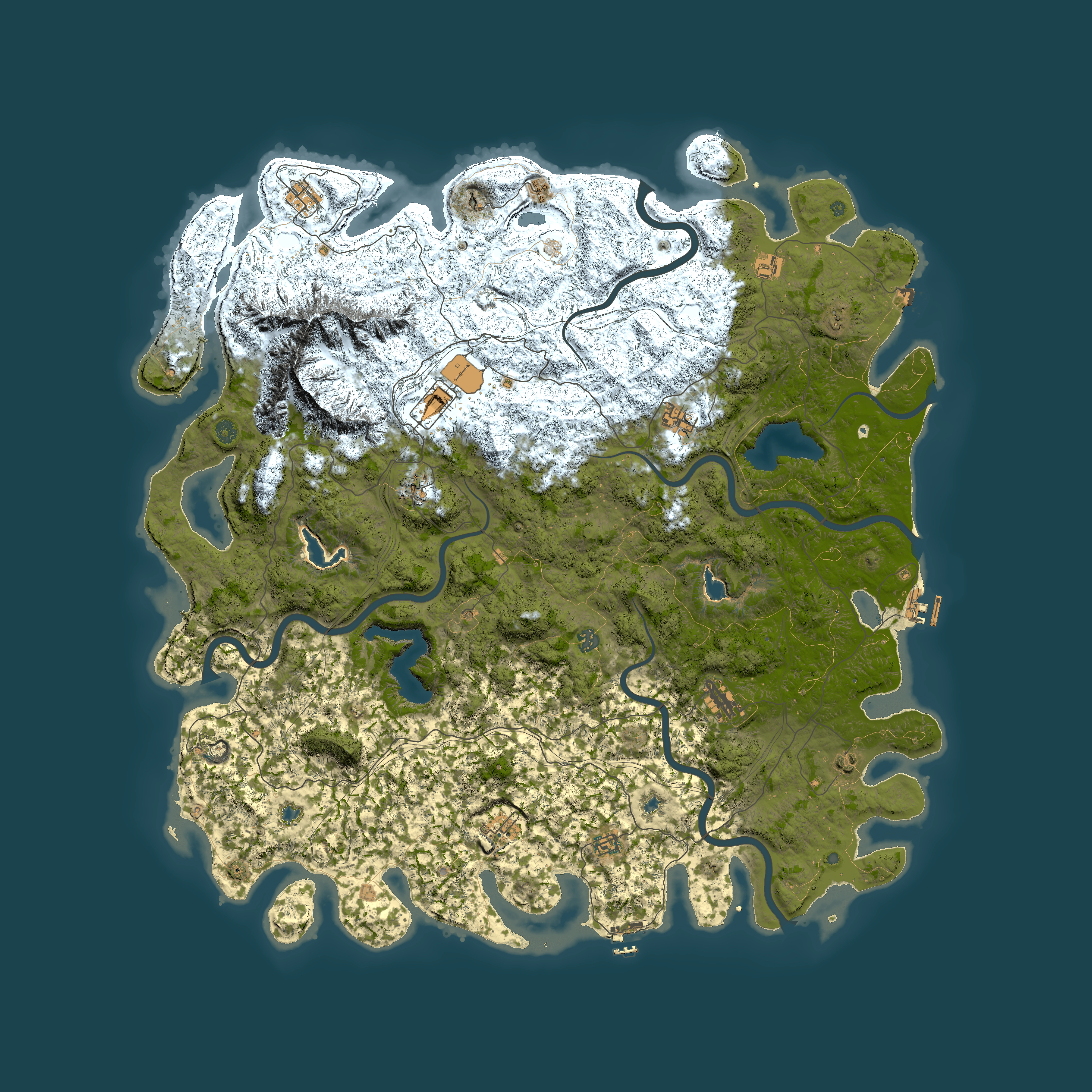 Full top-down render of Rust map seed 313394376, 5800x5800m