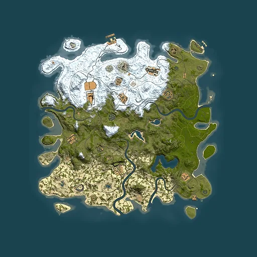 Rust map seed 1875994657, 4550x4550m top-down preview