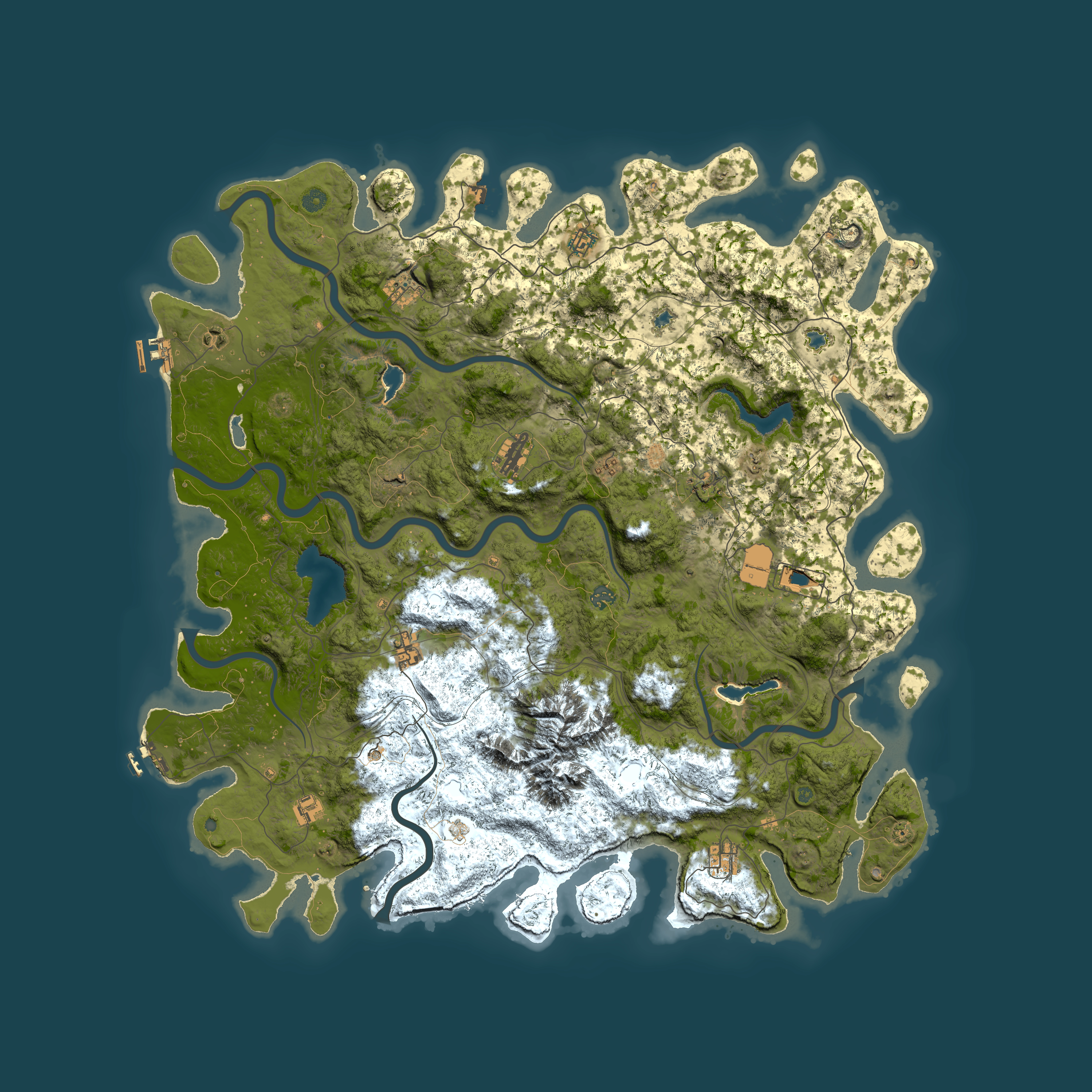 Full top-down render of Rust map seed 520685999, 5500x5500m