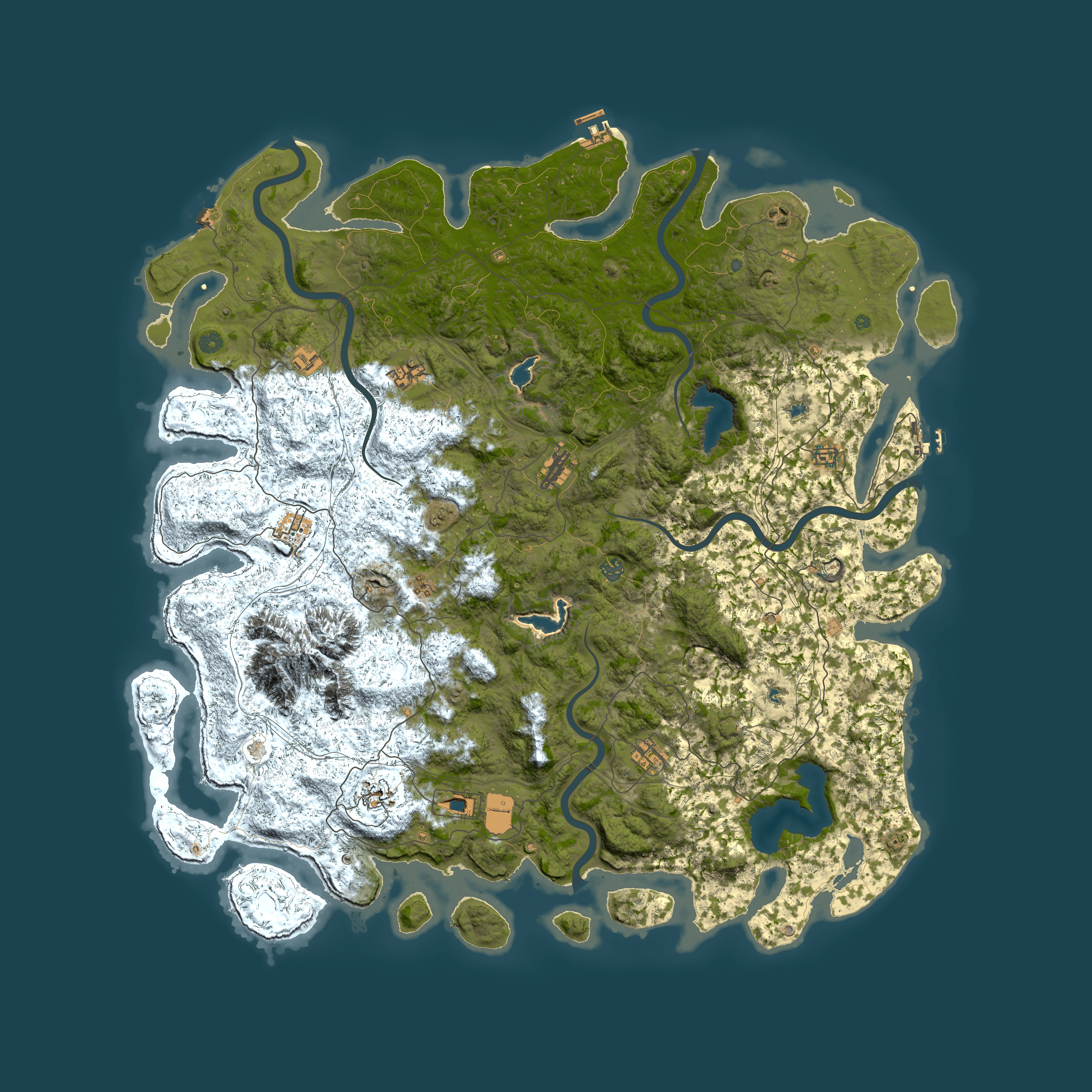 Full top-down render of Rust map seed 615910616, 5750x5750m