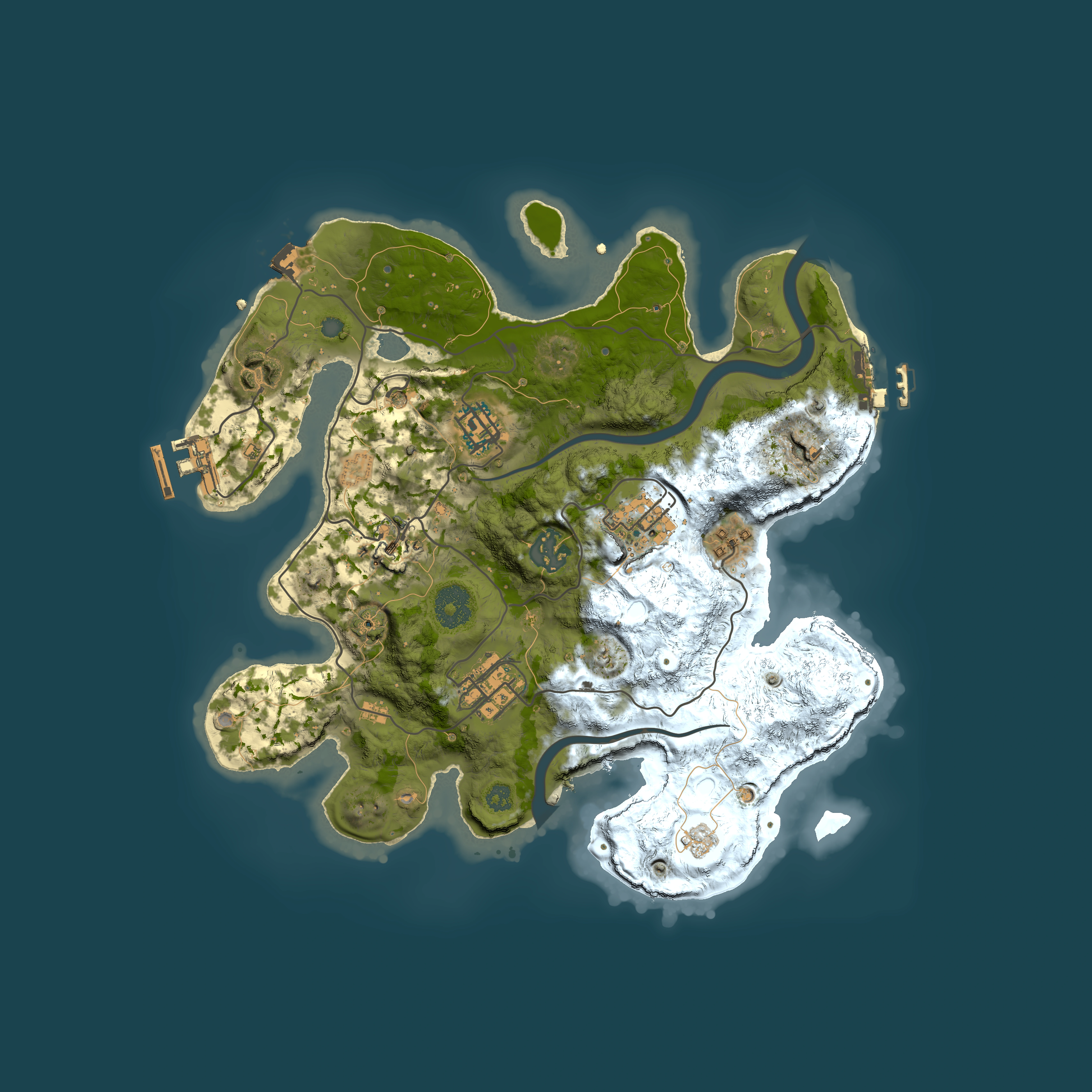 Full top-down render of Rust map seed 2115533211, 3000x3000m