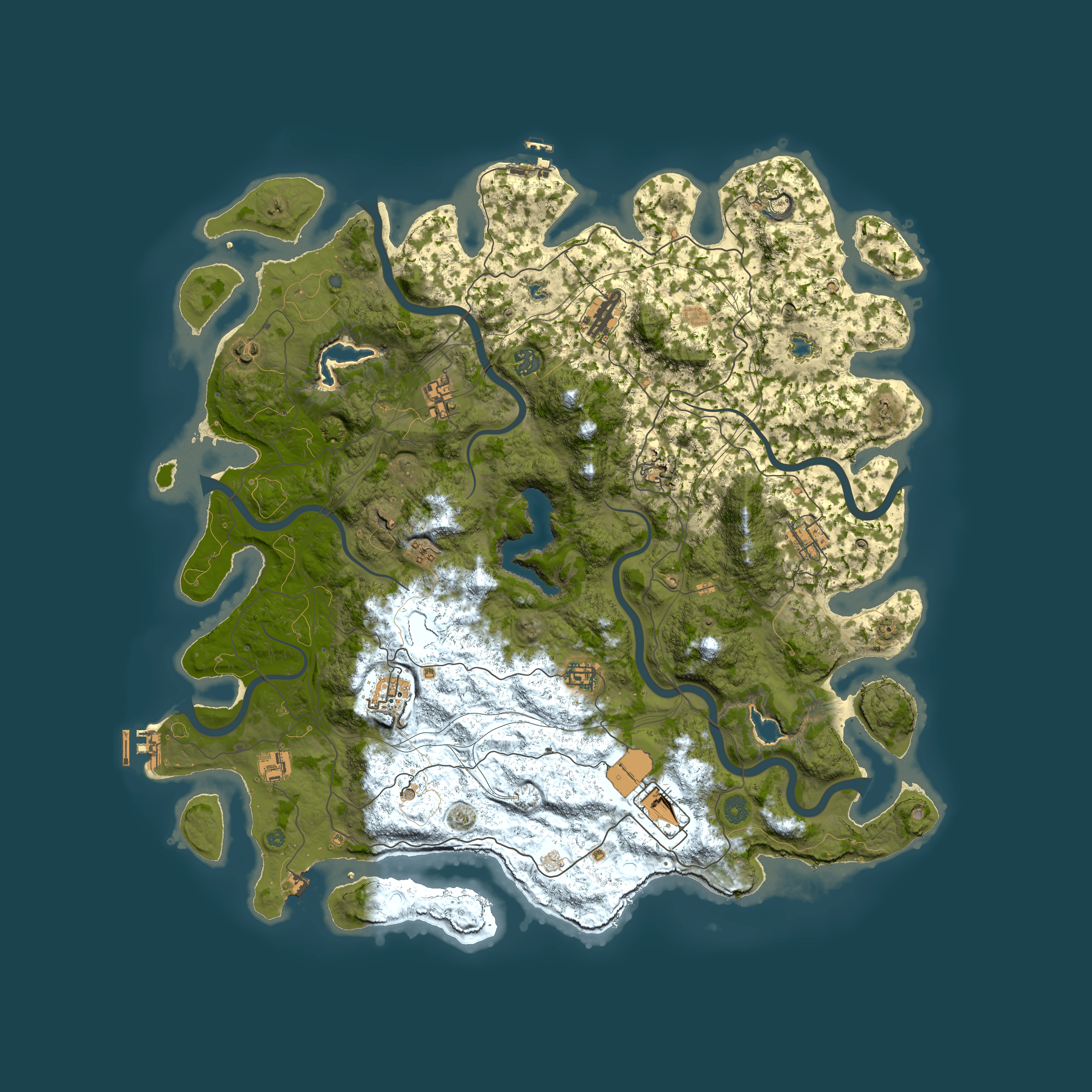 Full top-down render of Rust map seed 1888333379, 4850x4850m